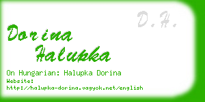 dorina halupka business card
